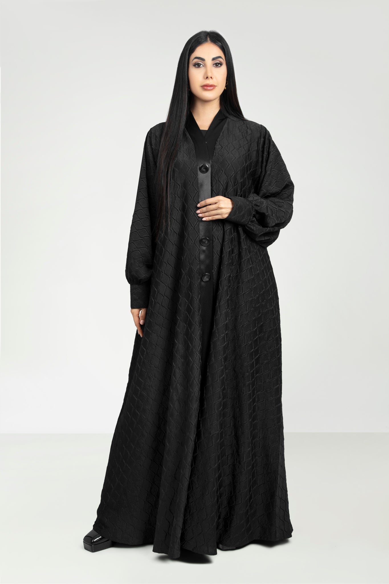 Traditional Black Pattern Abaya