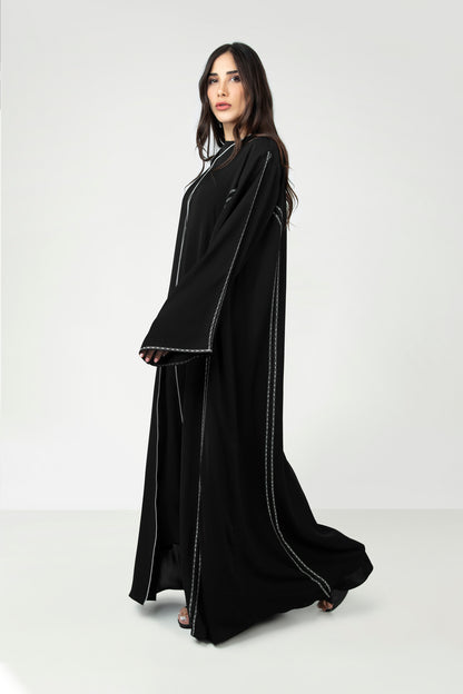 Embroidered Black Abaya Design