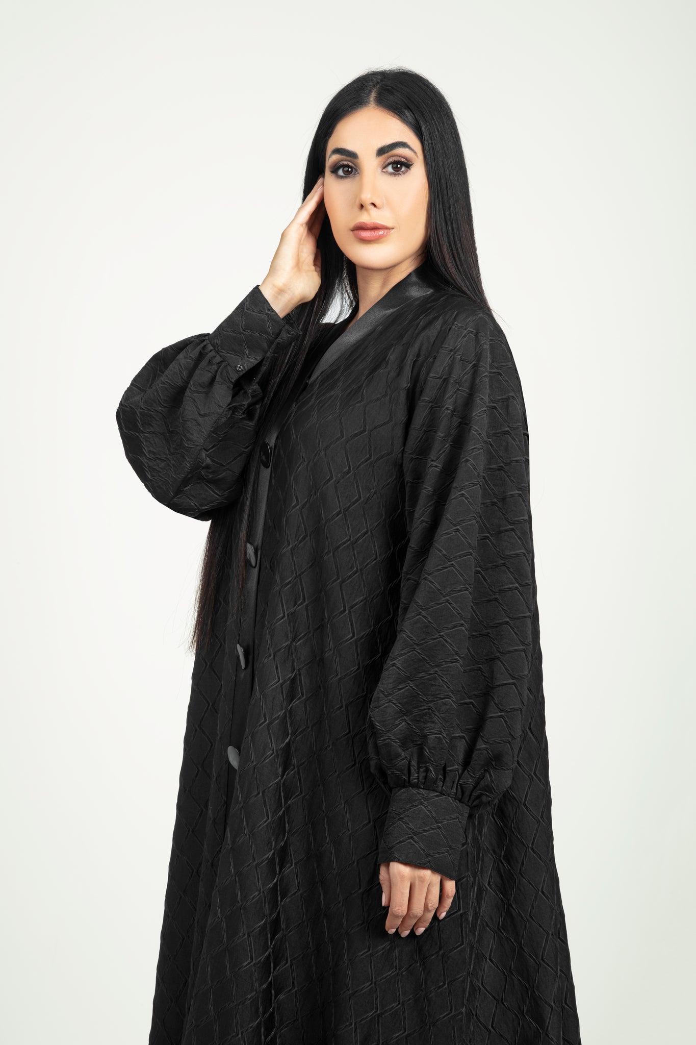 Traditional Black Pattern Abaya