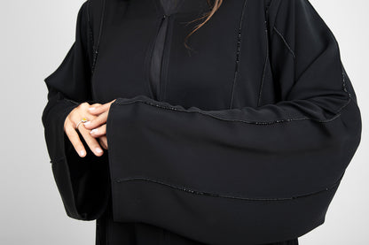 Beaded Black Modest Abaya