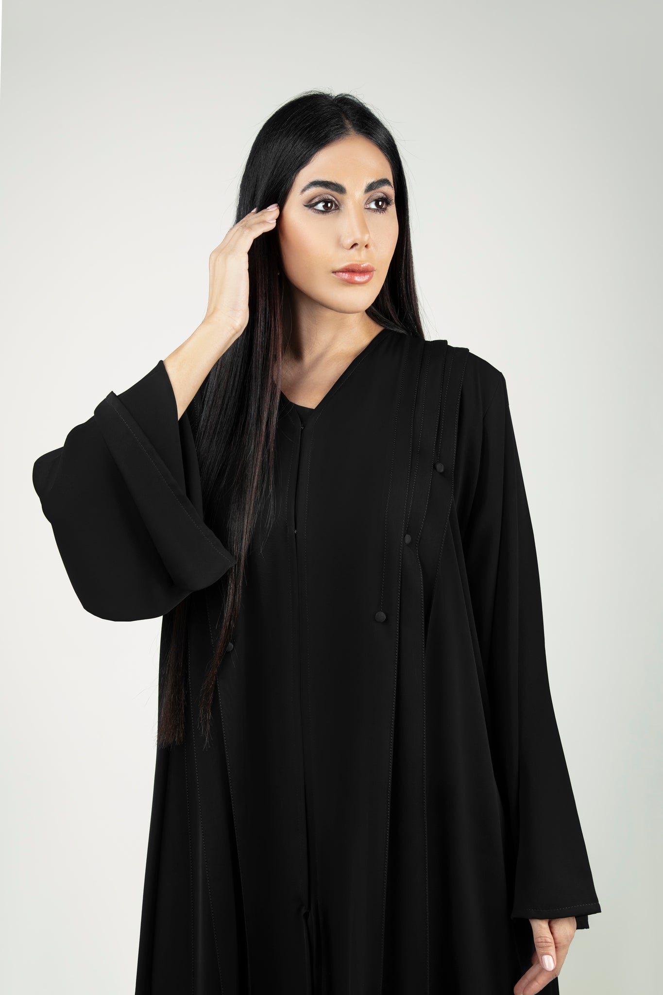 Front Pleated Abaya