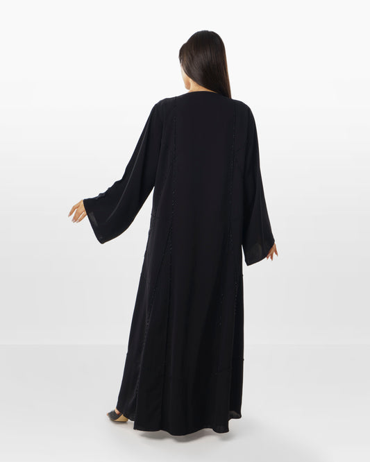 Bead Design Black Abaya