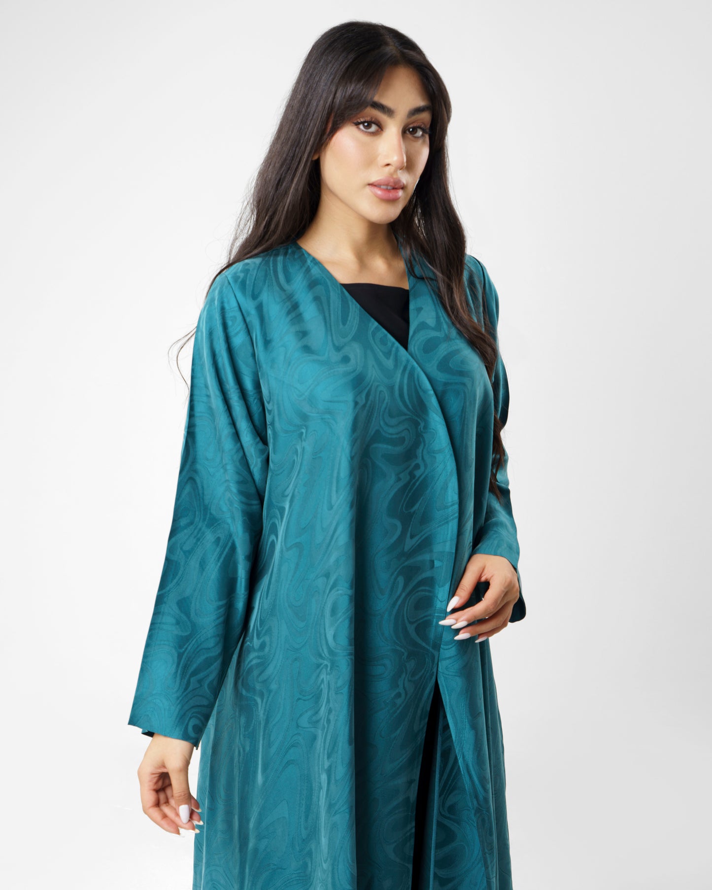Textured Turquoise Abaya