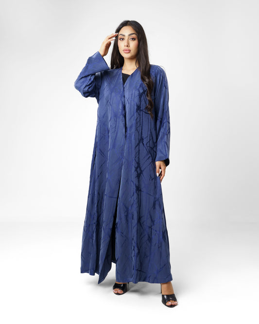 Textured Blue Abaya