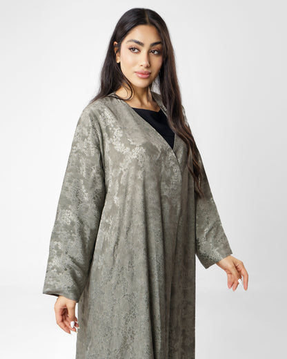 Textured Metallic Color Abaya
