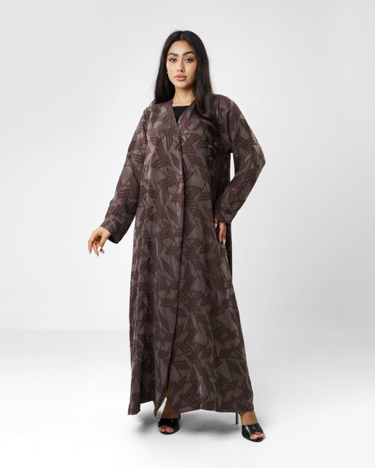 Textured Brown Abaya