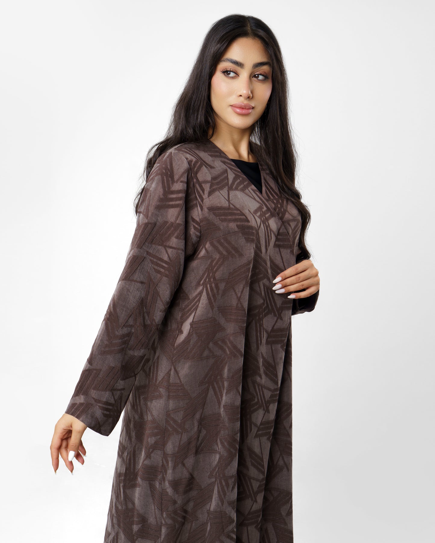 Textured Brown Abaya