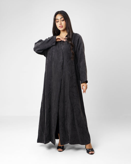 Textured Black Abaya