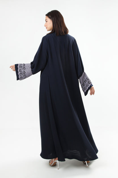 Laser Cut Abaya Style With Pearls