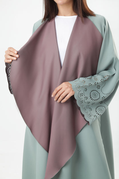 Dual Color Arabic Style Abaya