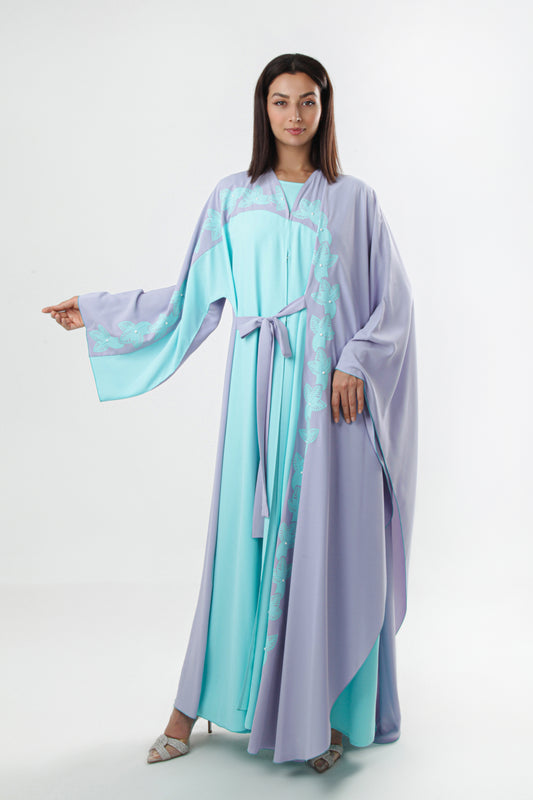 Dual Color Modest Abaya Design