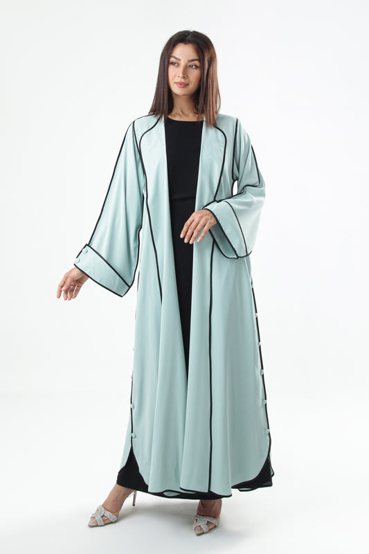 Pastel Green Design Abaya