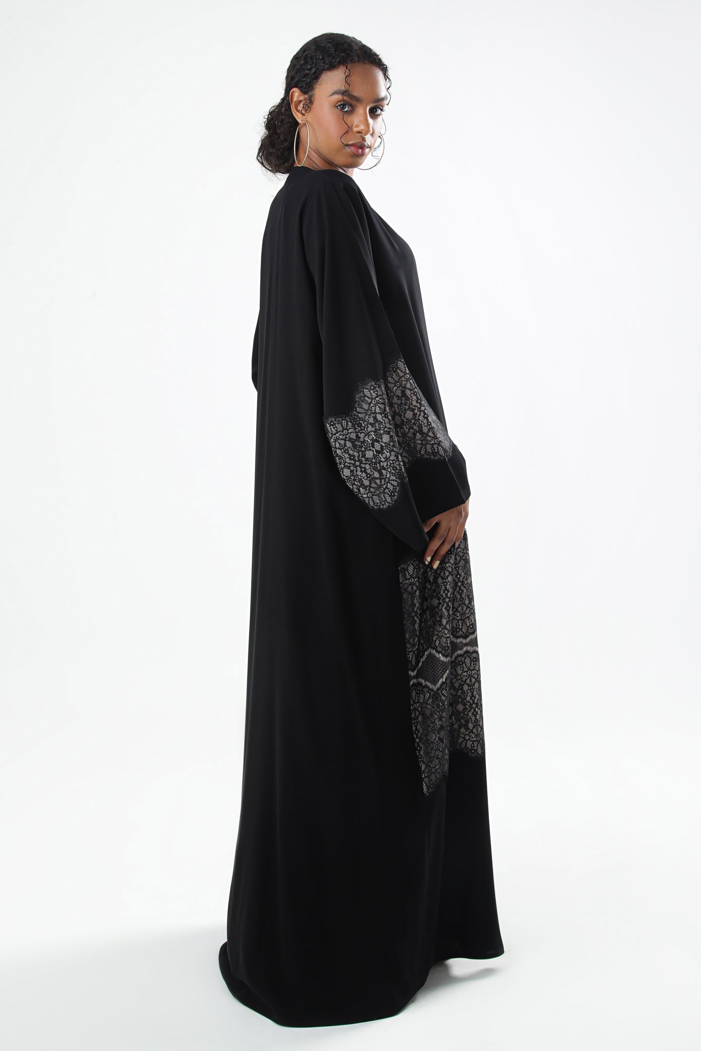 Black Abaya With Design