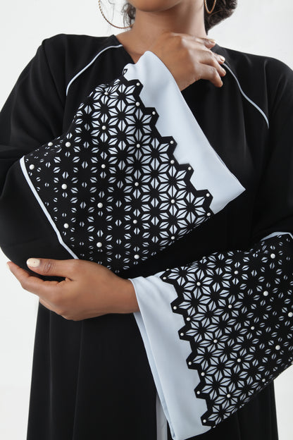 Black Abaya With Sleeves Design