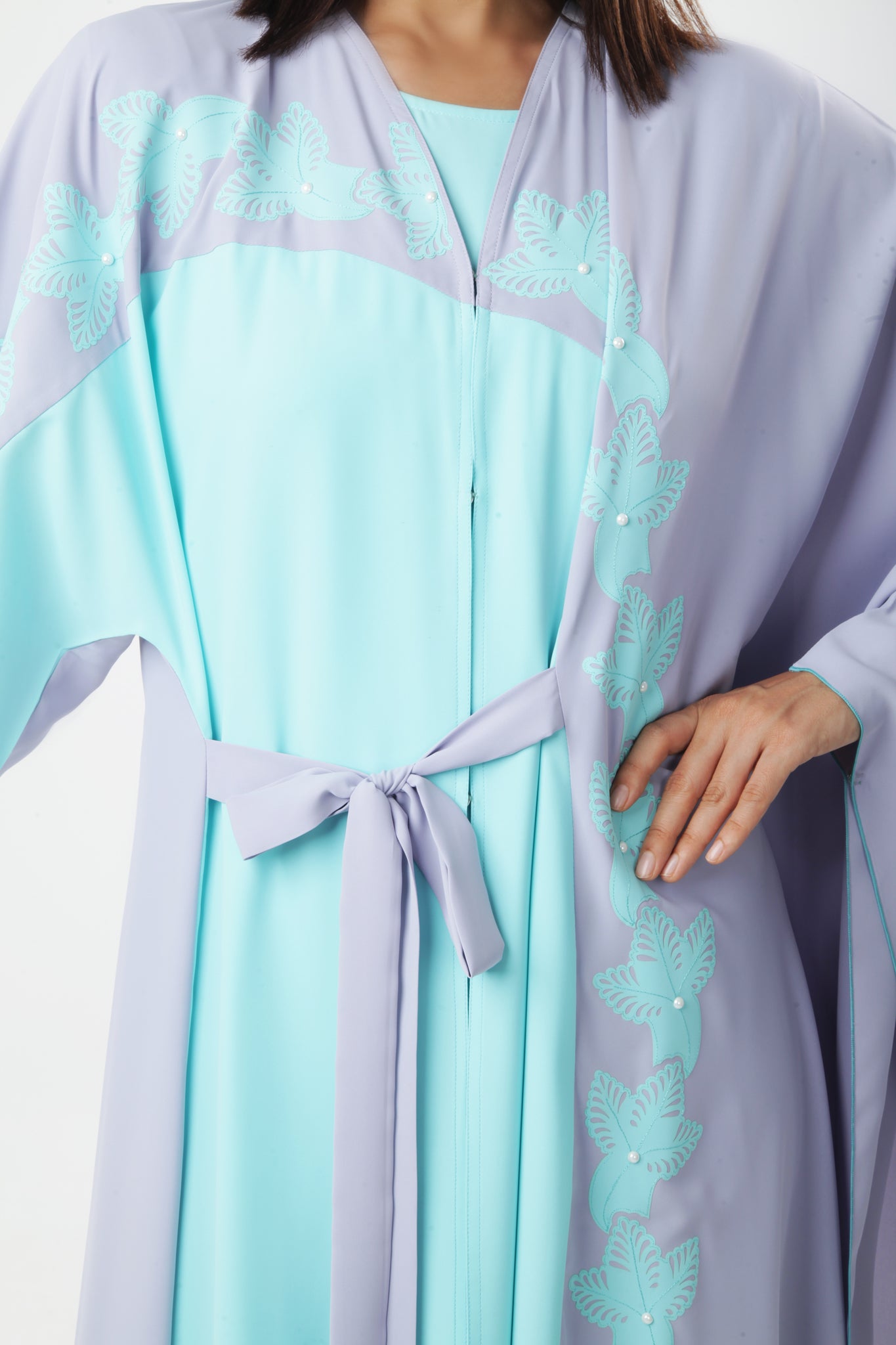 Dual Color Modest Abaya Design