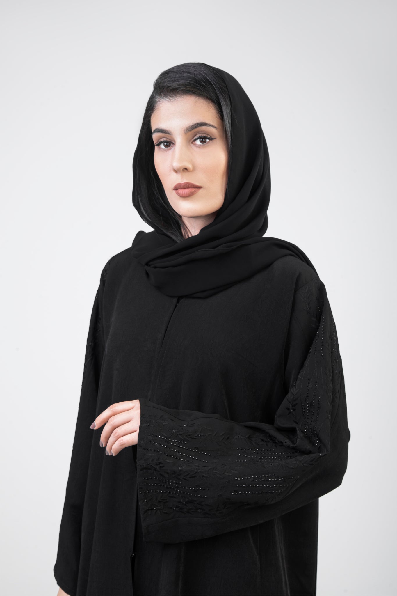 Embroidered Abaya Style With Beads