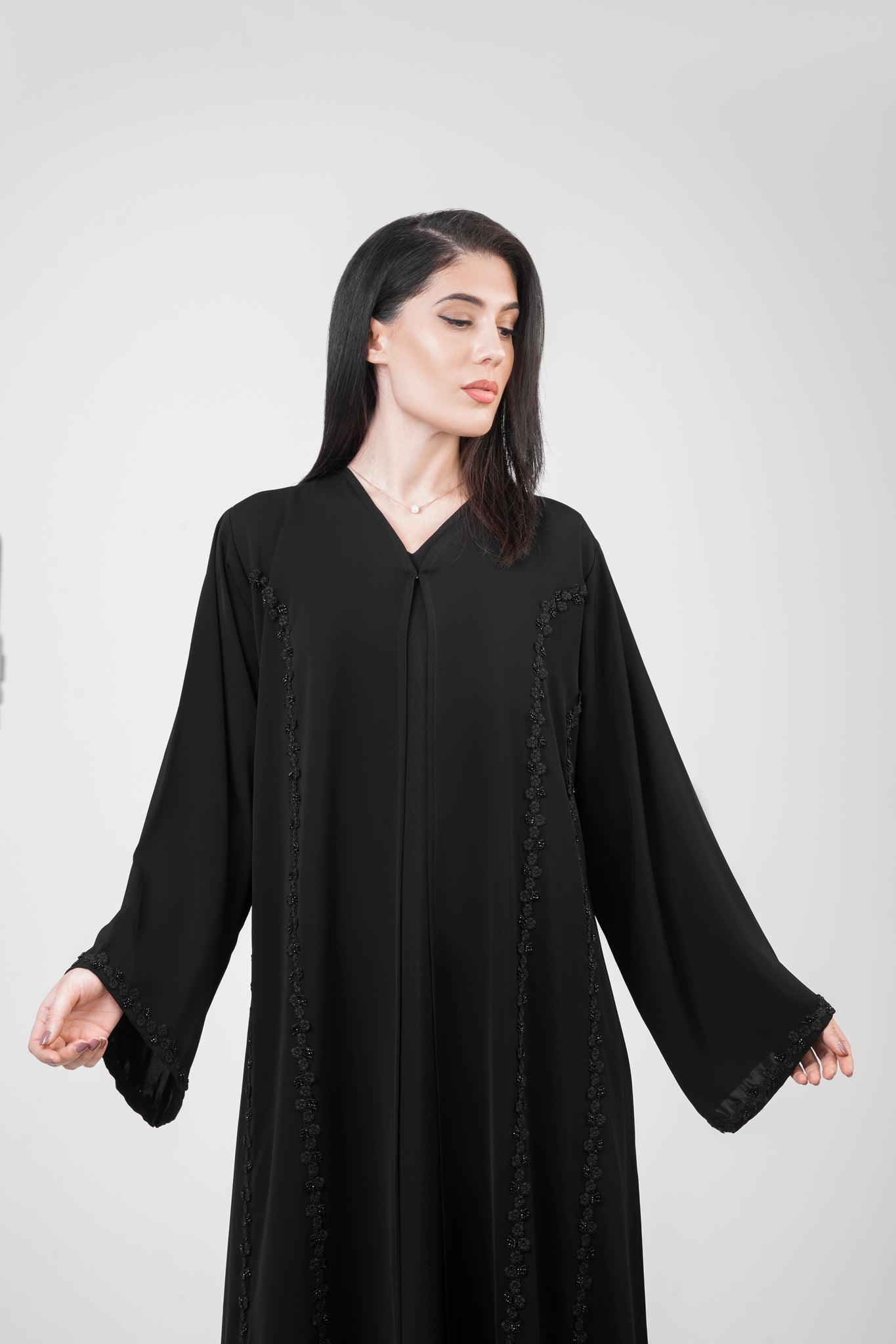 Black Abaya Dress Embroidered