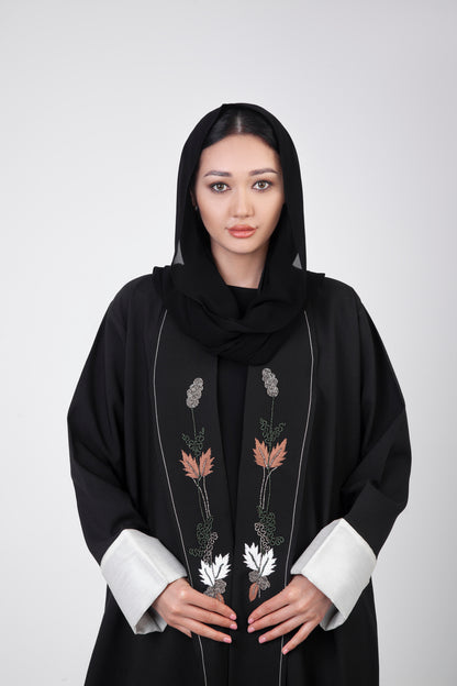 Floral Embroidered Abaya Design