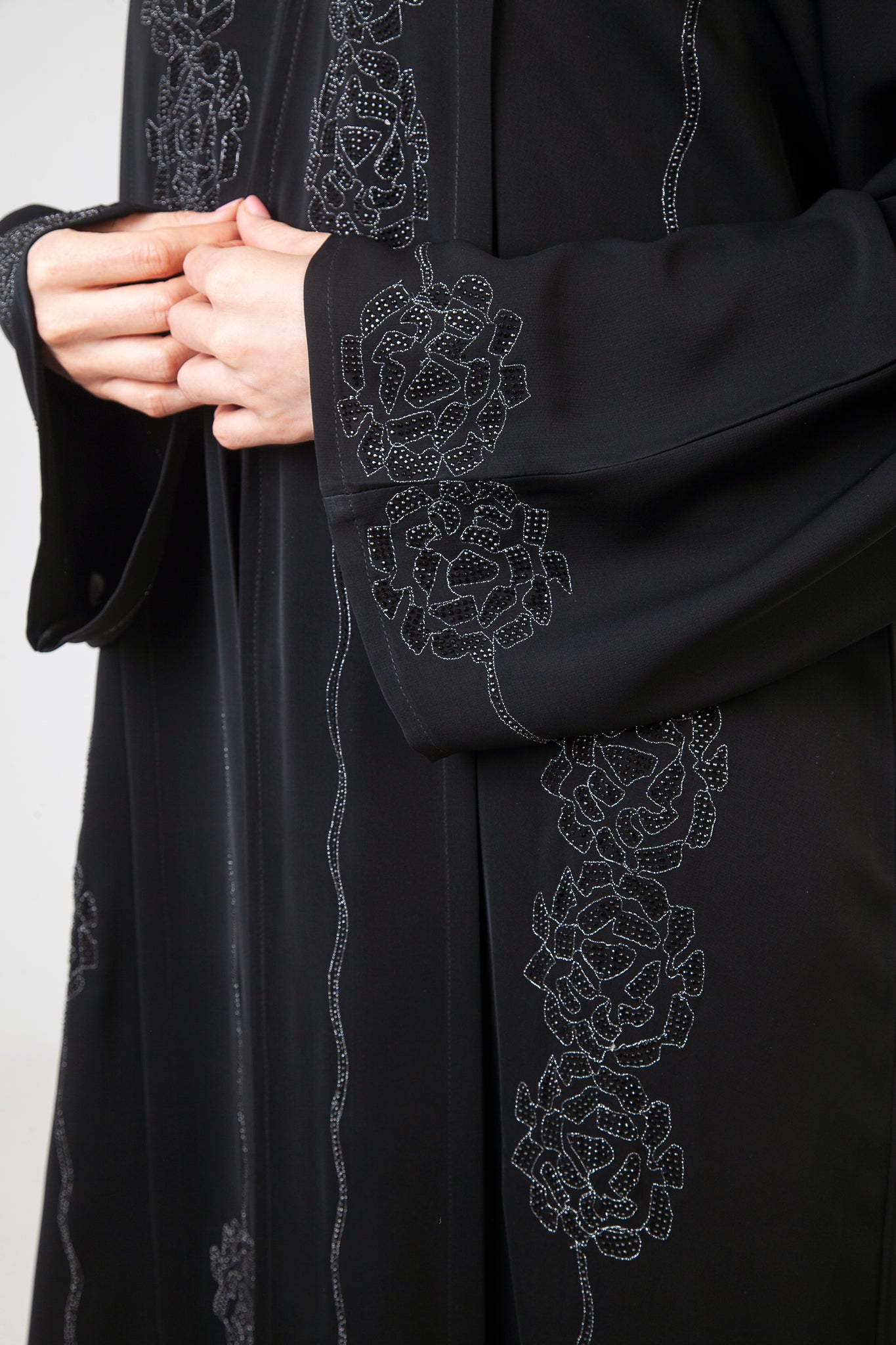 Elegant Abaya With Full Embroidery Work