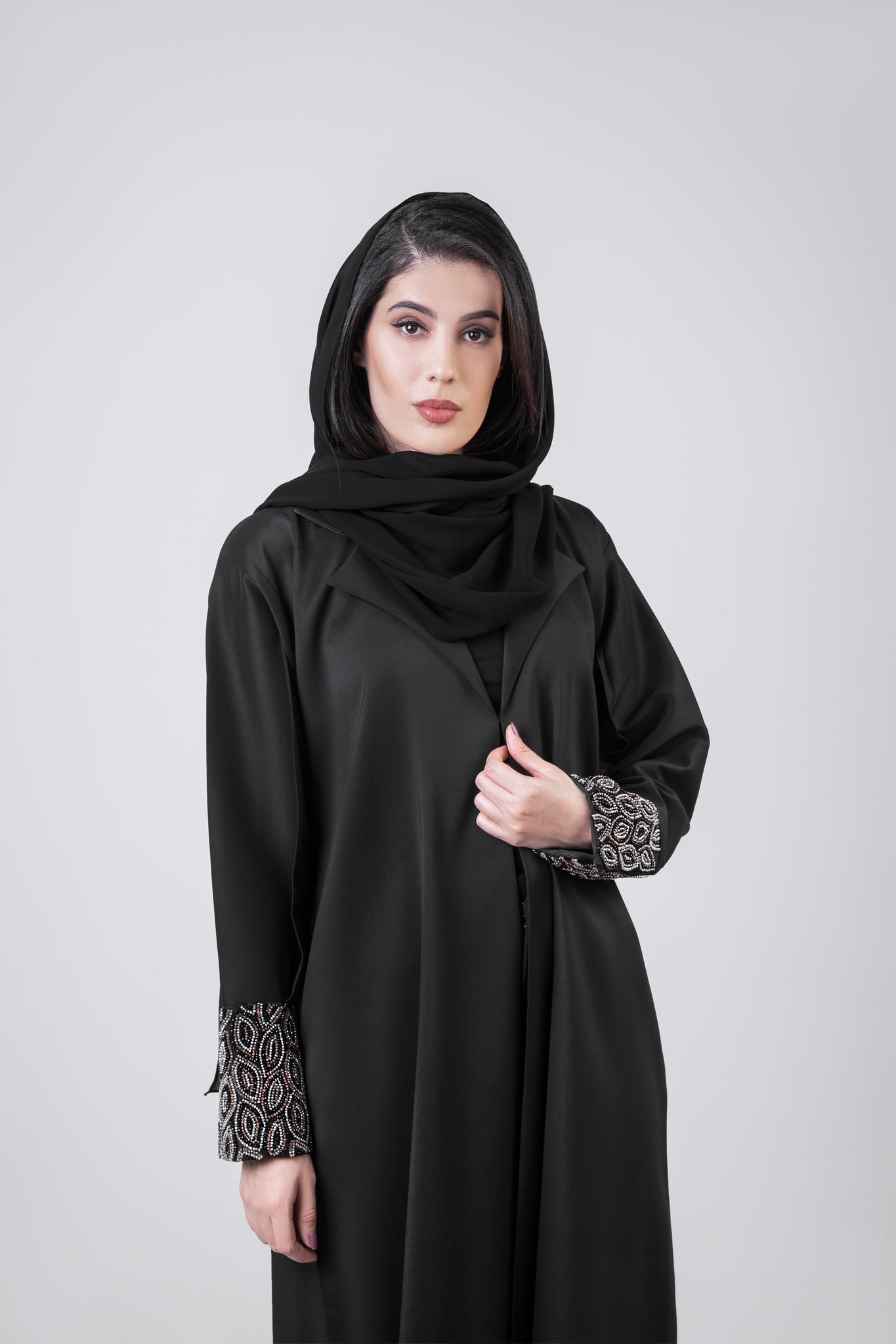 Crystalized Sleeves Design Modest Wear