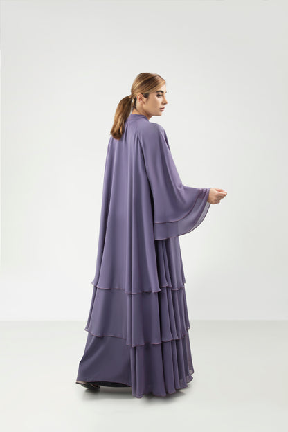 Layer Cut Wide Sleeves Abaya