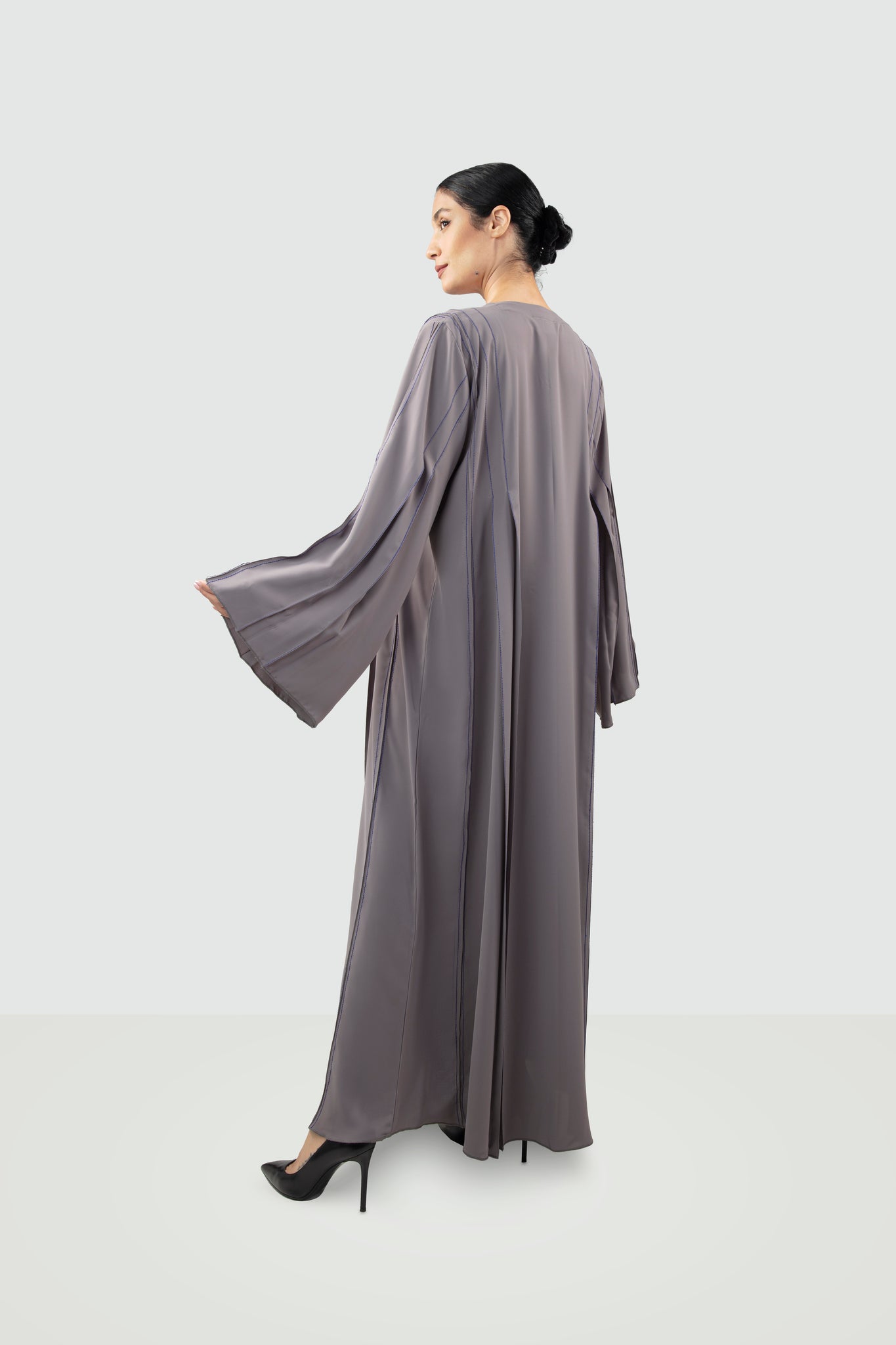 Wide Sleeves Color Abaya Design