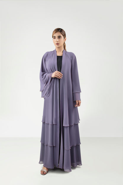 Layer Cut Wide Sleeves Abaya