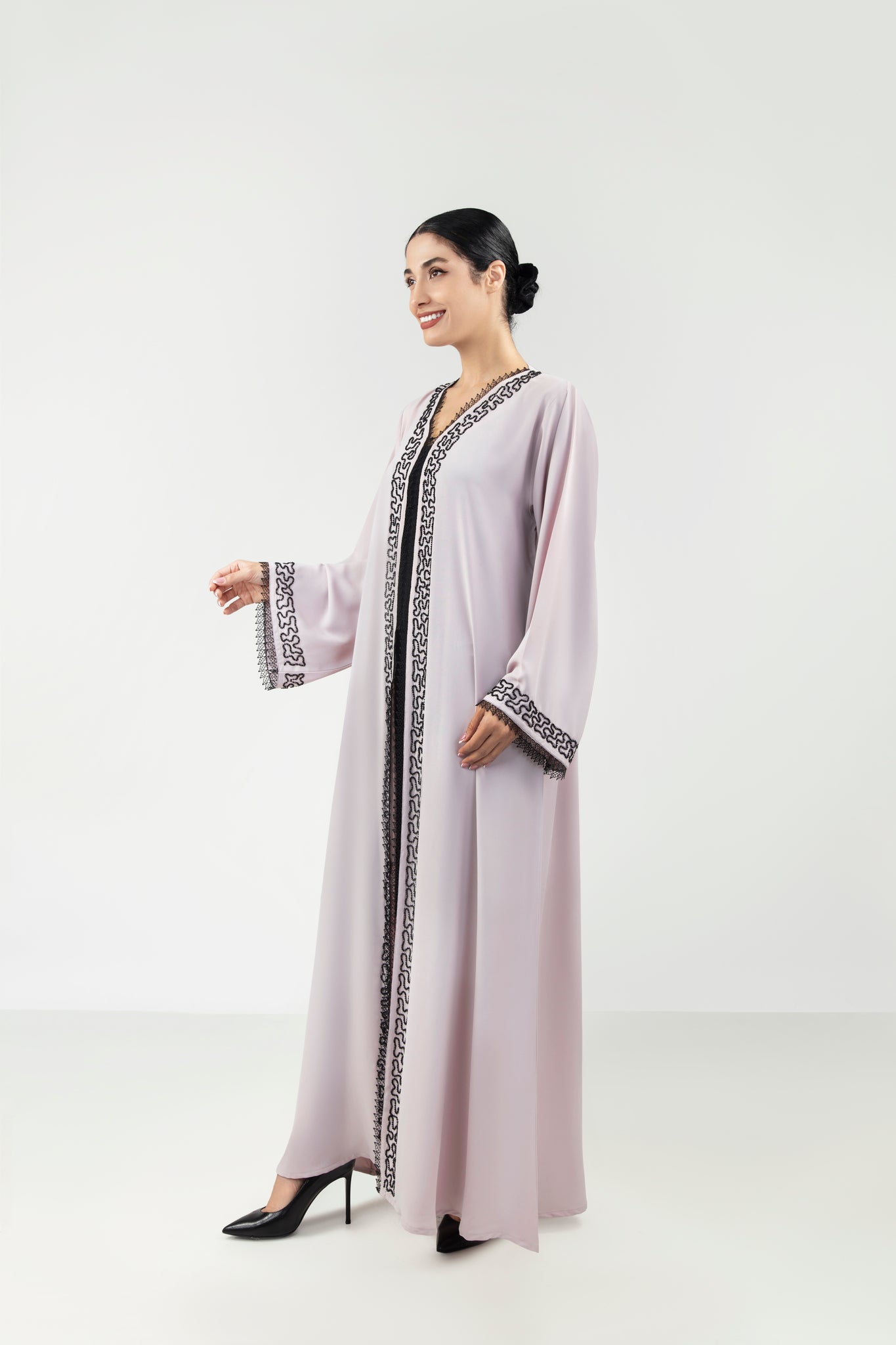 Open Abaya With Embroidery