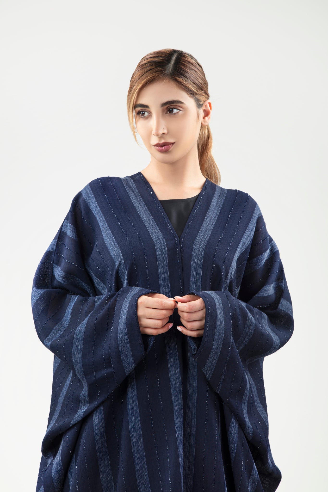 Pattern Blue Abaya Design