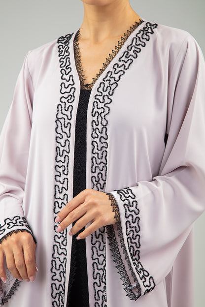 Open Abaya With Embroidery
