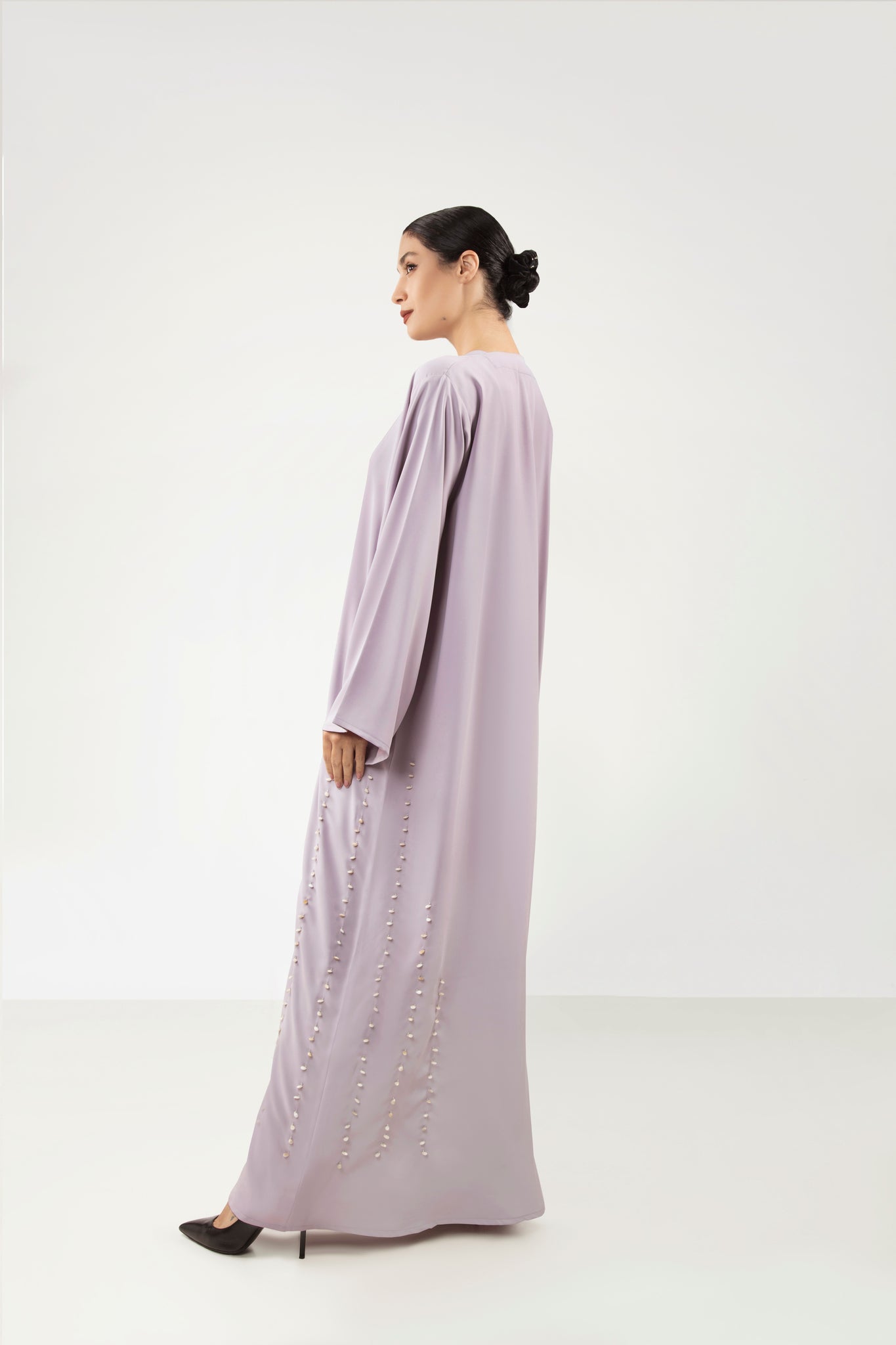Color Abaya With Soft Beads